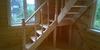 Лестница на второй этаж с перилами и балясинами